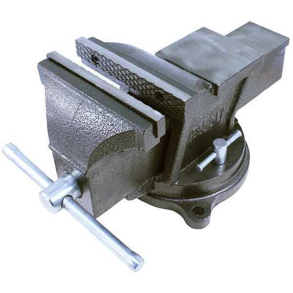 Bench Vise, Heavy Duty, 6 in W Jaw