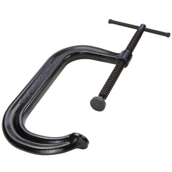 C-Clamp, 8 in Maximum Opening, Black