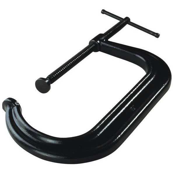 C-Clamp, 12 in Maximum Opening, Black