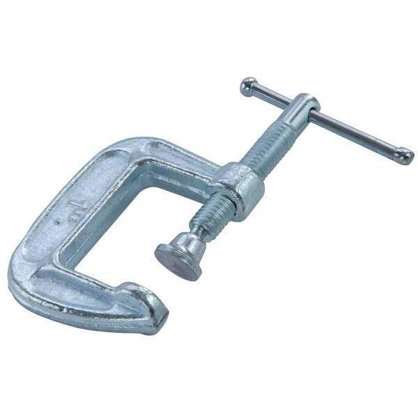 C-Clamp, 1 in Maximum Opening, Gray