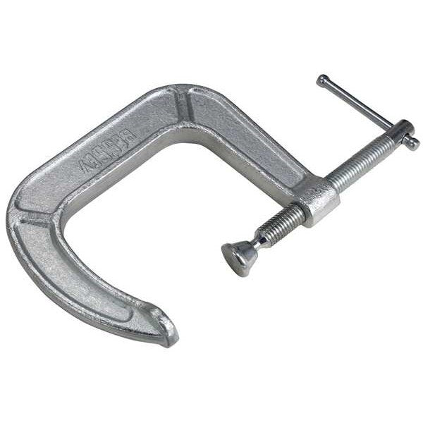 C-Clamp, 2 1/2 in Maximum Opening, Gray