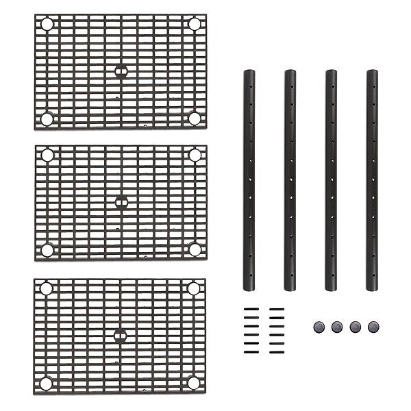 Plastic Shelving, 36 in W, Adjustable