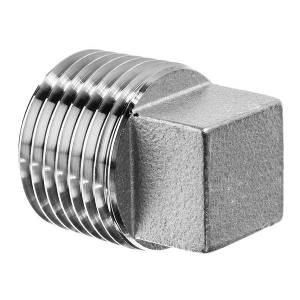 Square Head Plug, 316 SS, 1/2