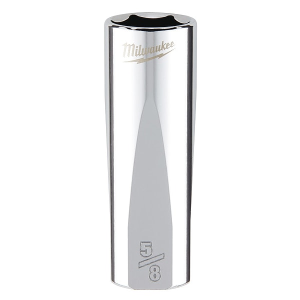 3/8 in. Drive 5/8 in. SAE 6-Point Deep Socket with FOUR FLAT Sides