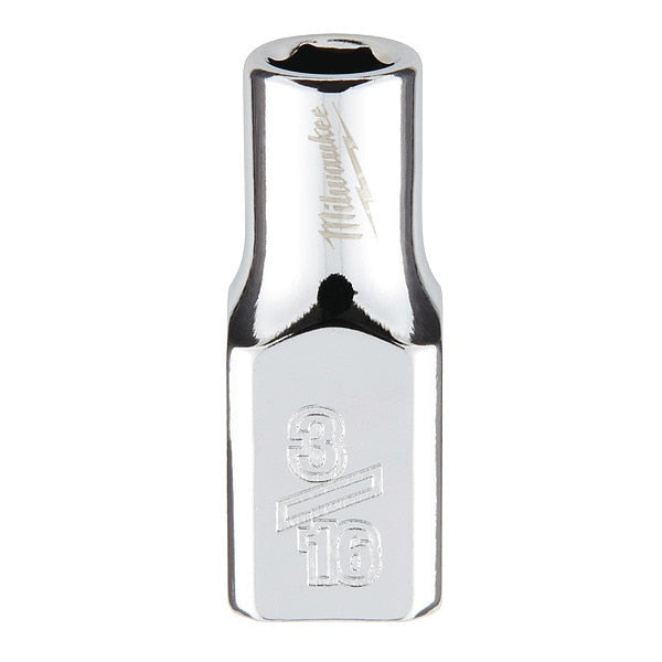 1/4 in. Drive 3/16 in. SAE 6-Point Socket with FOUR FLAT Sides