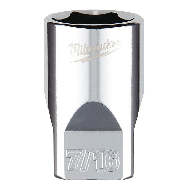 1/4 in. Drive 7/16 in. SAE 6-Point Socket with FOUR FLAT Sides