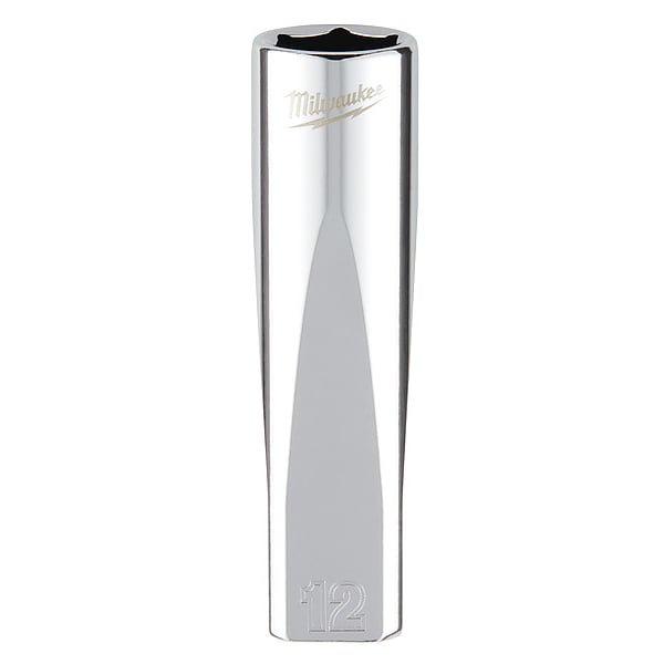 3/8 in. Drive 12mm Metric 6-Point Deep Socket with FOUR FLAT Sides
