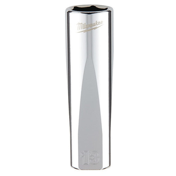 3/8 in. Drive 13mm Metric 6-Point Deep Socket with FOUR FLAT Sides
