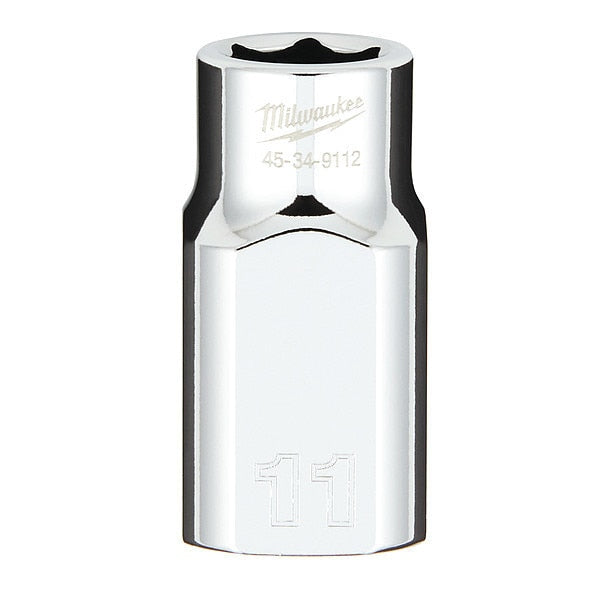 1/2 in. Drive 11mm Metric 6-Point Socket with FOUR FLAT Sides