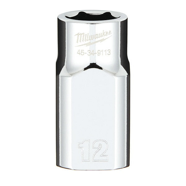 1/2 in. Drive 12mm Metric 6-Point Socket with FOUR FLAT Sides