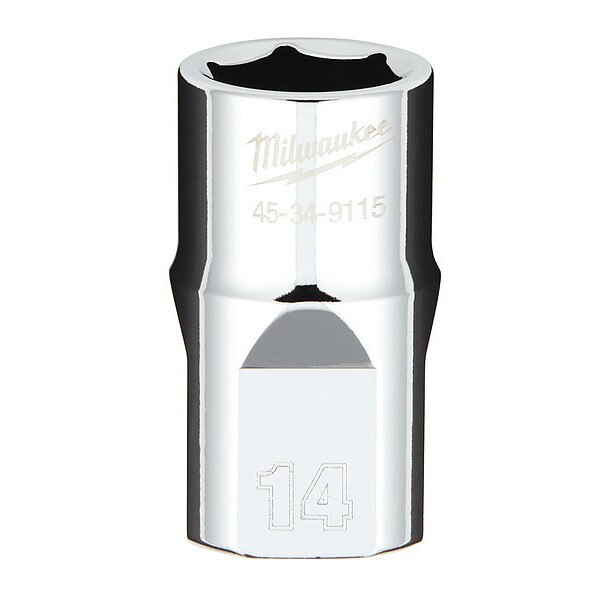 1/2 in. Drive 14mm Metric 6-Point Socket with FOUR FLAT Sides