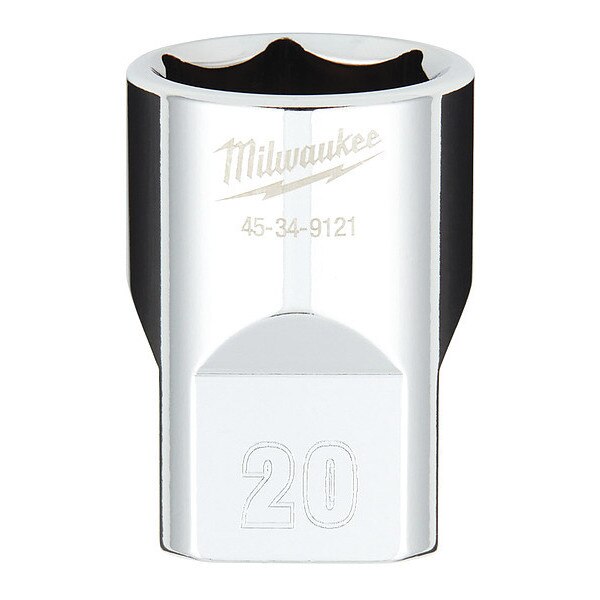 1/2 in. Drive 20mm Metric 6-Point Socket with FOUR FLAT Sides