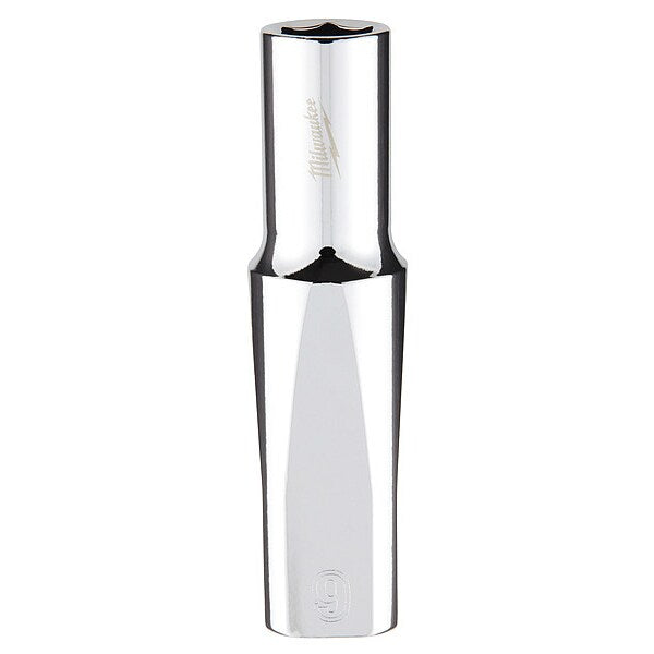 3/8 in. Drive 9mm Metric 6-Point Deep Socket with FOUR FLAT Sides
