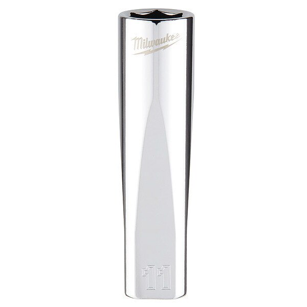 3/8 in. Drive 11mm Metric 6-Point Deep Socket with FOUR FLAT Sides