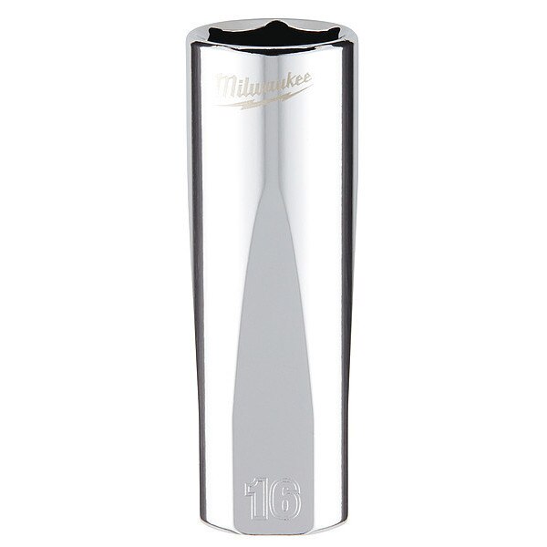 3/8 in. Drive 16mm Metric 6-Point Deep Socket with FOUR FLAT Sides