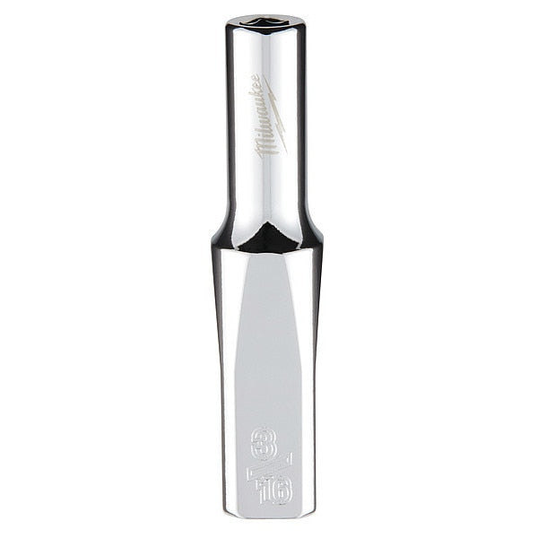 1/4 in. Drive 3/16 in. SAE 6-Point Deep Socket with FOUR FLAT Sides