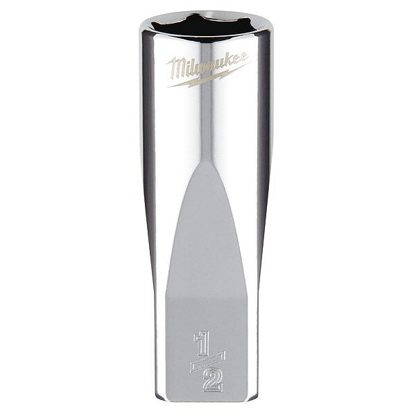 1/4 in. Drive 1/2 in. SAE 6-Point Deep Socket with FOUR FLAT Sides