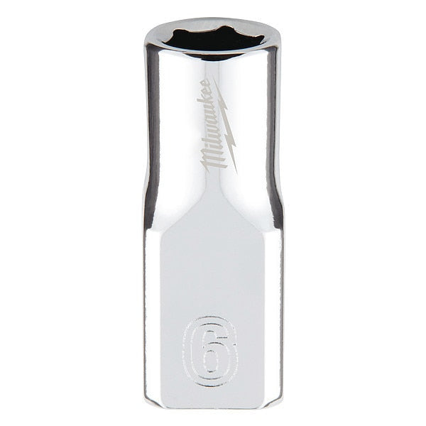 1/4 in. Drive 6mm Metric 6-Point Socket with FOUR FLAT Sides