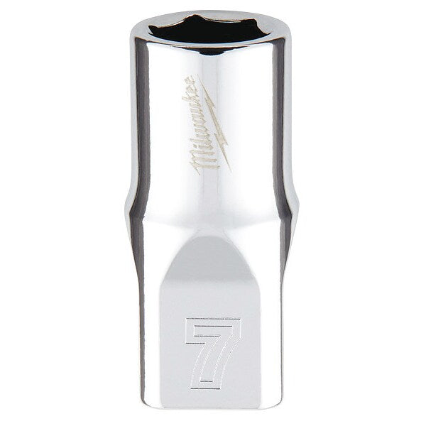 1/4 in. Drive 7mm Metric 6-Point Socket with FOUR FLAT Sides