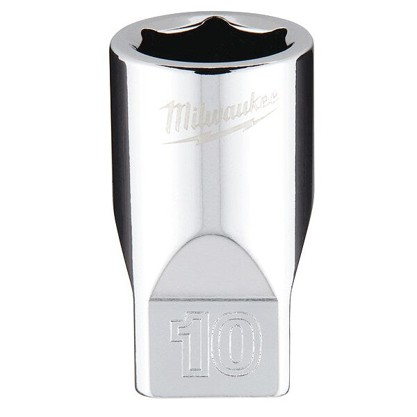 1/4 in. Drive 10mm Metric 6-Point Socket with FOUR FLAT Sides