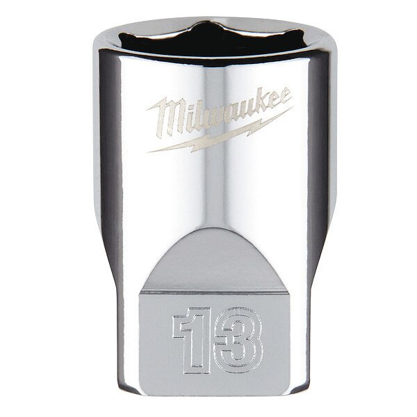 1/4 in. Drive 13mm Metric 6-Point Socket with FOUR FLAT Sides