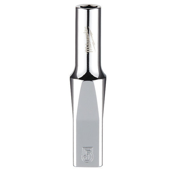 1/4 in. Drive 5mm Metric 6-Point Deep Socket with FOUR FLAT Sides