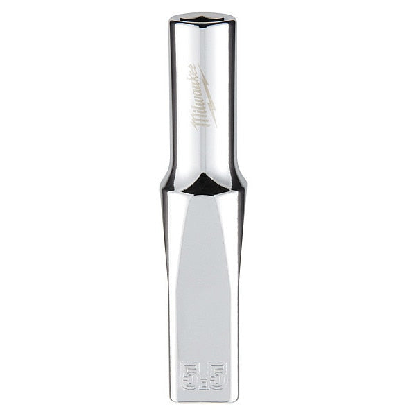 1/4 in. Drive 5.5mm Metric 6-Point Deep Socket with FOUR FLAT Sides