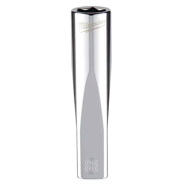 1/4 in. Drive 8mm Metric 6-Point Deep Socket with FOUR FLAT Sides