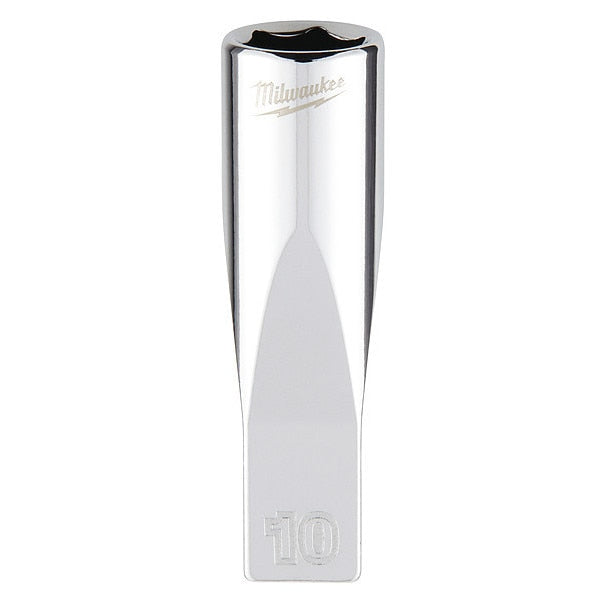 1/4 in. Drive 10mm Metric 6-Point Deep Socket with FOUR FLAT Sides