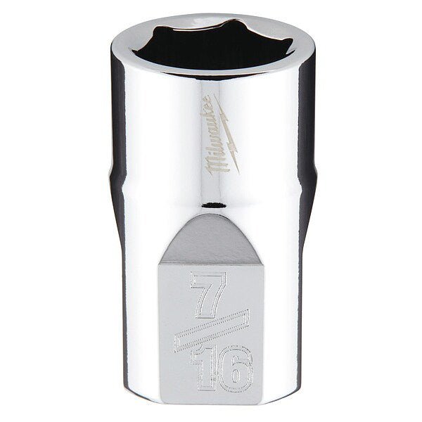 3/8 in. Drive 7/16 in. SAE 6-Point Socket with FOUR FLAT Sides
