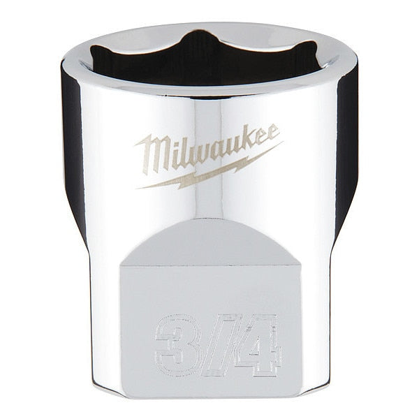 3/8 in. Drive 3/4 in. SAE 6-Point Socket with FOUR FLAT Sides