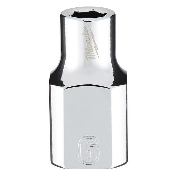 3/8 in. Drive 6mm Metric 6-Point Socket with FOUR FLAT Sides