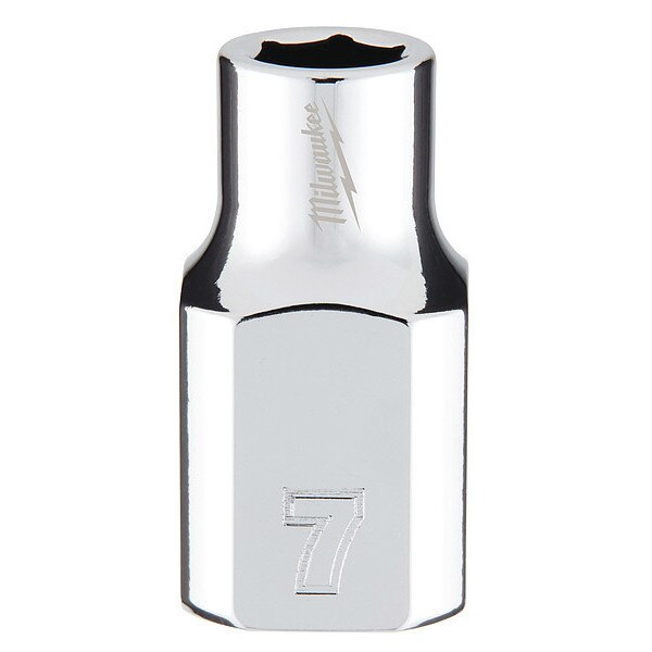3/8 in. Drive 7mm Metric 6-Point Socket with FOUR FLAT Sides
