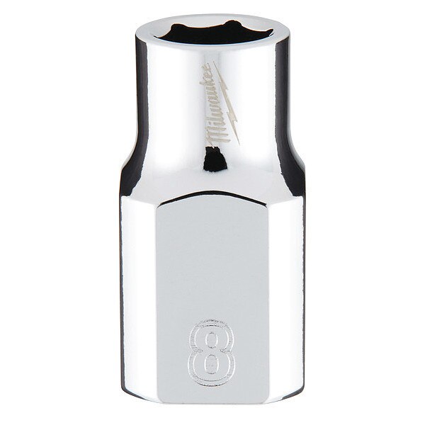 3/8 in. Drive 8mm Metric 6-Point Socket with FOUR FLAT Sides