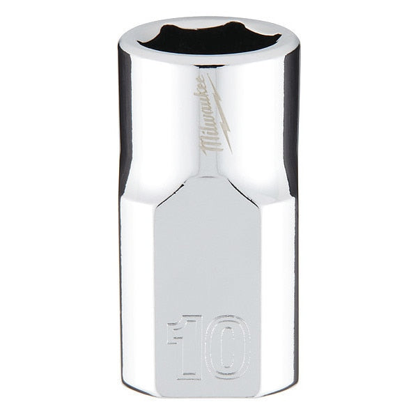 3/8 in. Drive 10mm Metric 6-Point Socket with FOUR FLAT Sides