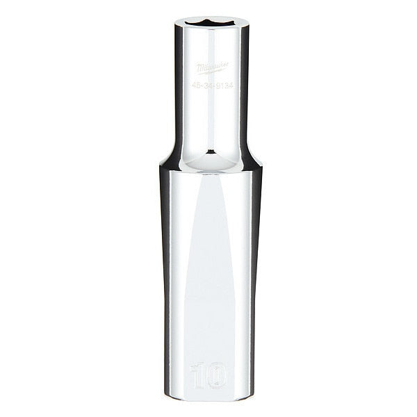 1/2 in. Drive 10mm Metric 6-Point Deep Socket with FOUR FLAT Sides
