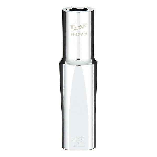 1/2 in. Drive 12mm Metric 6-Point Deep Socket with FOUR FLAT Sides