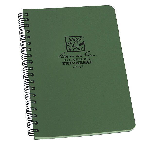 All Weather Notebook, Green Cover Color