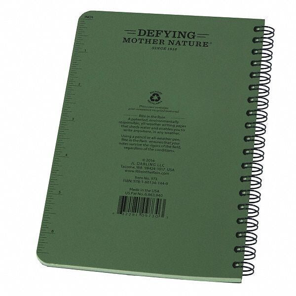 All Weather Notebook, Green Cover Color