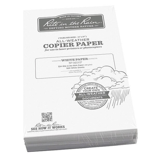 Waterproof Laser Paper, 32lb, PK500