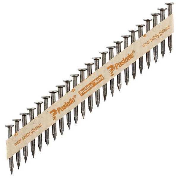 Collated Metal Connector Nail, 1-1/2 in L, Not Applicable, Brite, Flat Head, Straight, 4000 PK