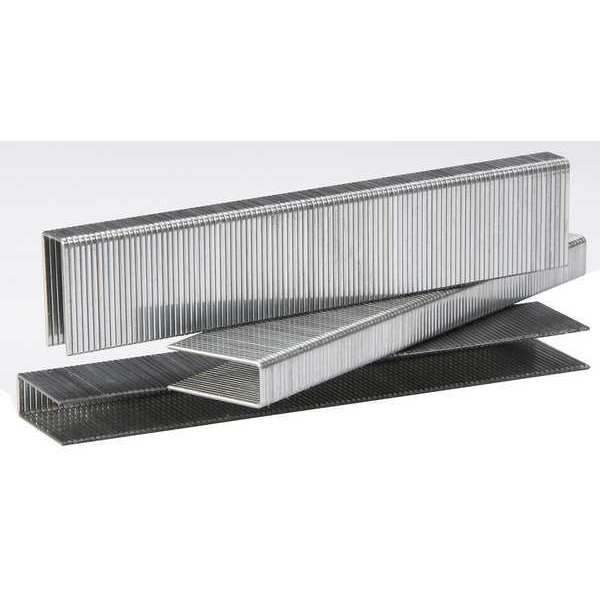 Staples, 16 ga, Wide Crown, 1-1/2 in Leg L, Steel, 10500 PK