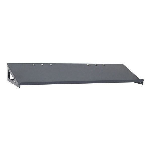 Steel Slanted Shelf, 36 in W x 18 in D x Gray