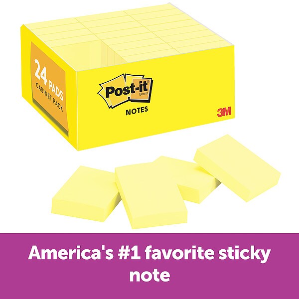 Sticky Notes, 1 3/8 in x 1 7/8 in Sz, PK24