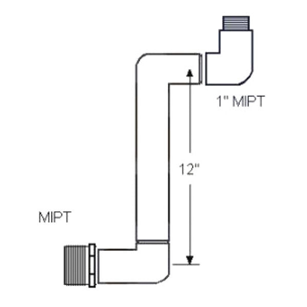 Swing Joint, 1 in, Schedule 40, White