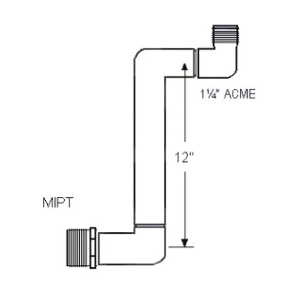 Swing Joint, 1 1/4 x 1 1/4 in, Schedule 40