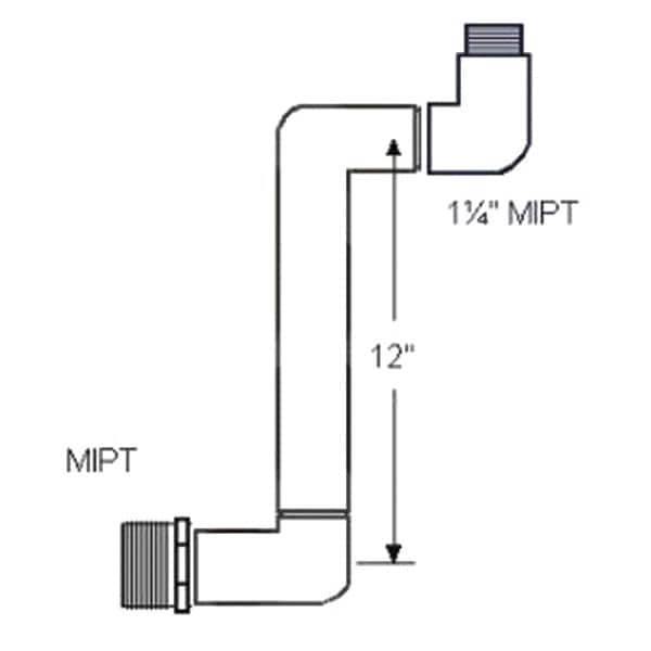 Swing Joint, 1 1/4 x 1 1/4 in, MNPT, SCH 40