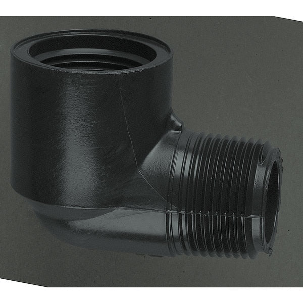 90 Elbow, Polyethylene, 3/4 in, NPT, SCH 40
