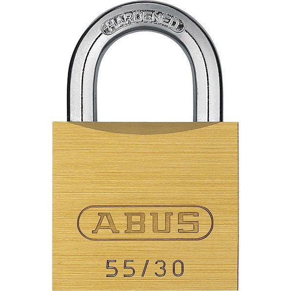 Solid Brass Padlock Keyed Alike, Keyed Different, Standard Shackle, Hardened Steel Shackle