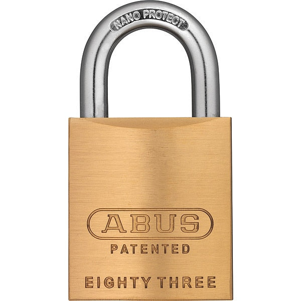 Solid Brass Rekeyable Padlock, Standard Shackle, Hardened Steel Shackle
